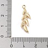 Brass Pave Clear Cubic Zirconia Pendants KK-Z061-15G-02-3