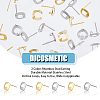 DICOSMETIC 80Pcs 2 Colors 201 Stainless Steel Stud Earring Findings STAS-DC0011-33-4