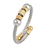 Ion Plating(IP) 304 Stainless Steel Bangles for Women STAS-M023-17PG-1