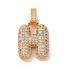 Brass Micro Pave Cubic Zirconia Pendants KK-C076-29H-G01-1