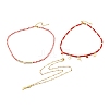 Wing & Cross & Heart & Star Pendant Necklaces for Girl Women NJEW-JN03688-1