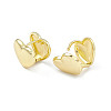 Brass Heart Hoop Earrings for Women EJEW-P215-05G-2