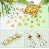 100Pcs 10 Style Brass Bead Caps KK-CJ0002-12-6