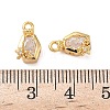 Brass with Cubic Zirconia Charms KK-D024-23A-G-3