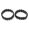 Natural Obsidian Faceted Beaded Stretch Bracelets for Women BJEW-K251-07J-4