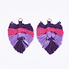 Gradient Color Polycotton(Polyester Cotton) Tassel Big Pendant FIND-S304-02G-1