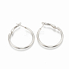 Tarnish Resistant 304 Stainless Steel Hoop Earrings STAS-S078-07-40mm-1