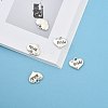 Wedding Theme Antique Silver Tone Tibetan Style Heart with Bride Rhinestone Charms LS-TIBEP-N005-12E-6