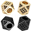 10Pcs 2 Colors Brass Micro Pave Cubic Zirconia Beads ZIRC-BBC0003-21B-1