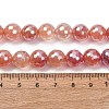 Electroplated Natural Agate Beads Strands G-B191-A07-10mm-15-5