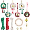 Christmas Theme DIY Cotton Threads Pendant Decoration Making Kits DIY-SC0028-31-1