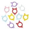 30Pcs 6 Colors Zinc Alloy Spring Gate Rings KEYC-CJ0001-17-8