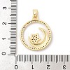 Brass Micro Pave Cubic Zirconia Pendants ZIRC-I069-02G-04-3