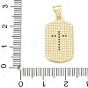 Religion Cross Brass Micro Pave Clear Cubic Zirconia Pendants CU-CBA83A6-03H-G02-3