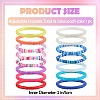 15Pcs Handmade Polymer Clay Beads Stretch Bracelets for Women BJEW-SW001597-2