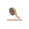25M Polyester Jacquard Flower Ribbon OCOR-WH0088-82A-7
