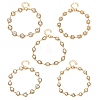 304 Stainless Steel Pave Glass Link Chains Bracelets for Women BJEW-G780-04G-2
