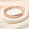 304 Stainless Steel Bangles BJEW-V004-01RG-2