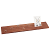 3-Slot Rectangle Wood Earring Cards Display Stands RDIS-WH0006-28B-1