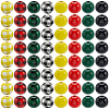 200Pcs 8 Styles Christmas Theme Wooden Beads WOOD-PA0001-09-7