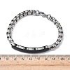 201/304 Stainless Steel Box Chain Bracelets for Unisex BJEW-F522-03EB-5