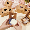 Square Hollow Out Heart Kraft Paper Storage Gift Boxes CON-WH0095-66B-3