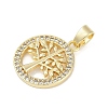 Rack Plating Brass Micro Pave Cubic Zirconia Pendants KK-H509-20G-02-2