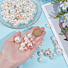 150Pcs 3 Styles ABS Plastic Imitation Pearl Round  Beads KY-SP0001-62-4
