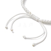 Flat Round Natural Pearl & Polyester Cord Braided Bracelets BJEW-JB10422-4