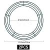 2Pcs Iron Wreath Frames DIY-CP0013-24B-2