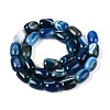 Dyed Natural Banded Agate Beads Strands G-T144-44D-2