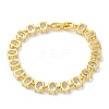 Clear Cubic Zirconia Tennis Bracelet BJEW-M296-01G-3