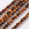 Natural Tiger Eye Bead Strand X-G-G680-48-1
