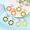 Brass Dangle Stud Earrings for Women EJEW-MZ00758-1