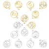 SUNNYCLUE 16Pcs 4 Styles 304 Stainless Steel Charms STAS-SC0002-65-1