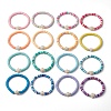 16Pcs 16 Colors Dyed Synthetic Turquoise and Handmade Polymer Clay Beaded Stretch Bracelets Sets BJEW-JB10763-4