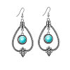 Alloy Synthetic Turquoise Dangle Earrings FS-WG48C4B-02-1