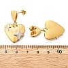 304 Stainless Steel Dangle Stud Earrings EJEW-V016-12G-5