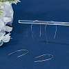 2 Pairs Sterling Silver Ear Wire STER-WH0061-46P-4