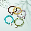 Natural Gemstone Stretch Bracelet BJEW-JB08525-2