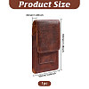 Rectangle Cowhide Mobile Phone Waist Belt Pouches AJEW-WH0596-953B-2