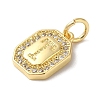 Real 18K Gold Plated Brass Micro Pave Clear Cubic Zirconia Pendants KK-L216-002G-T-2