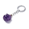 Natural Amethyst Keychains KEYC-P011-04P-05-3