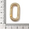 Rack Plating Brass Micro Pave Clear Cubic Zirconia Spring Ring Clasps KK-H512-04G-3