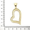 Brass Micro Pave Clear Cubic Zirconia Pendants KK-S510-31G-02-3