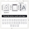 52Pcs 26 Styles Zinc Alloy Hollow Connector Charms FIND-SC0009-80-2