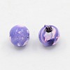 Spray Painted Plastic Acrylic Round Beads MACR-L001-05-2