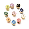 Brass Micro Pave Cubic Zirconia Beads CU-CBA108A-01G-1
