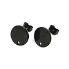Ion Plating(IP) 304 Stainless Steel Stud Earring Findings STAS-P198-25-12mm-B-1