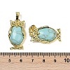 Synthetic Turquoise Pendant KK-F887-02G-02-3